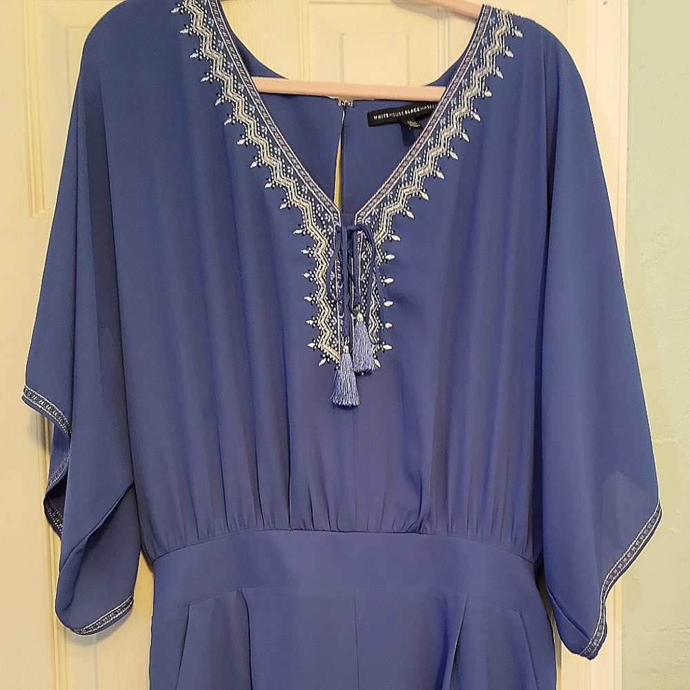 White Houae Black Market Kimono Sleeve Romper